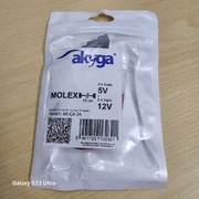 Adapter Molex 2 x 3-pin 12V do 2 x 3-pin 5V AK-CA-34 nowy wentylator FANN