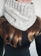 Nowy KOMIN Z ALPAKĄ I WEŁNĄ MERINO szary melanż Sapphire Design