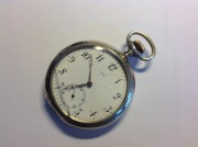 Zegarek kieszonkowy srebrny OMEGA z dwoma dekielkami srebrnymi