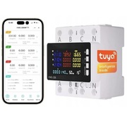 Trójfazowy Licznik Energii Prądu Watomierz WiFi TUYA przekaźnik 80A LCD DIN