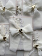 Zaproszenia na  Chrzest Święty*kalka*szyfon biały*