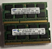 Pamiec RAM 2x2GB (4GB) Samsung | 2Rx8 PC3-8500S-07-10-F2 | DDR3-1066 SODIMM