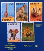 Znaczki fauna:777: zwierzęta, ssaki- Liberia 1995r **