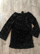 Błyszcząca Czarna Tunika/Bluzka z Kokardą