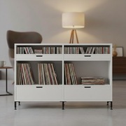 Szafka hifi stolik audio na gramofon regał na płyty winylowe CD 