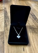 Srebrny łańcuszek z zawieszką serce walentynki