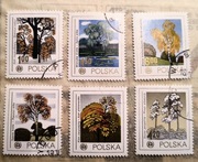 Znaczki, seria - Drzewa polskie.