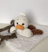 Kaczka, kaczuszka na szydełku, przytulanka, maskotka, rękodzieło