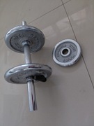 Hantle 2 x 2,5 kg dyski regulowane na gryf/sztangę + 1,25 kg z Holandii 