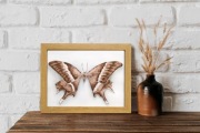 Motyl Rękodzieło Obraz na Ścianę Prezent Akwarela