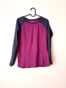 Bluzka z długim rękawem Sinsay S 36 100% bawełna czarna  burgund