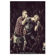Obraz 30x45cm Chester Bennington & Mike Shinoda LINKIN PARK (bez ramy) nr9
