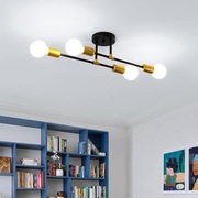 Lampa sufitowa Comely Sputnik industrialna czarno-złota E27