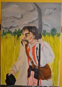 "Kosynier" Obraz malowany na bawełnianym podobraziu o wymiarach 50x70 cm