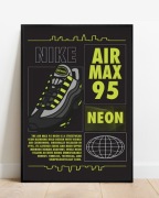 Plakat A3 42x30 Nike Air Max 95 Y2K do pokoju