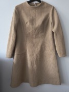 Karmelowa sukienka lata 60-70