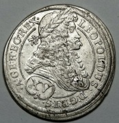 RZADKIE 15 krajcarów 1693 Wiedeń Leopold