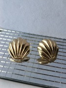Kolczyki muszelki muszle złote