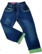 Jeansy z cekinami i dżetami 110/116(6l)