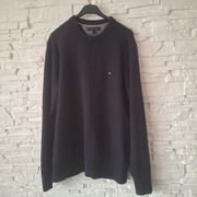 Męski sweter Tommy Hilfiger kaszmir rozm. M granatowy