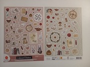 Naklejki planer scrapbooking DecoTime 2 szt. arkusze A4 - listy retro