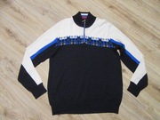 DALE OF NORWAY męski sweter granatowo-kremowy 100% wełna _ XXL