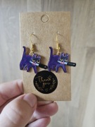 Kolczyki na halloween kolczyki z nożami kotem 