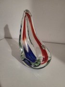 Popielniczka Murano oryginalne szkło artystyczne duża ciężka