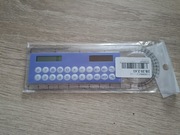 Mini kalkulator słoneczny z przezroczystą linijką i lupą, jasny fiolet