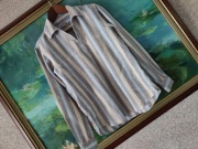 letnia lniana przewiewna koszula oddychająca na upały naturalny materiał