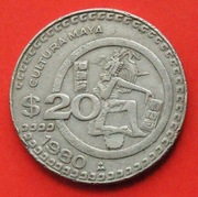20 Peso  1980 r  -  Meksyk  Kultura Majów   
