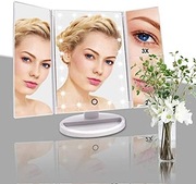 Lusterko do Makijażu, Tworzywo Sztuczne, Biały, 4 Panele