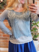 Orsay koszula bluzka tunika pejzaż zimowy r. XL