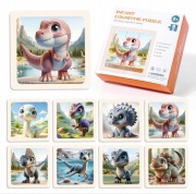 Puzzle. Dinozaury Dla Dzieci 8 Elementów Od 2 Lat Edukacyjne