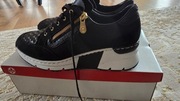 BUTY RIEKER Sneakersy Damskie Skórzane