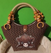 Ręcznie robiona torebka z aplikacją