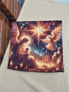 Poszewka żłóbek anioł stróż zimowa 40x40 urodziny święta mikołaj