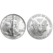 Amerykański Orzeł 1986 Pierwsza 1 oz uncja Srebrna moneta American Eagle Ag