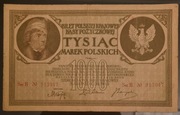 Banknot 1000 marek polskich 1919 r Seria B