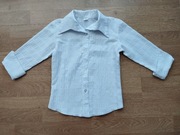 BIAŁA BLUZECZKA BLUZKA NA GALOWO ROZM 122 KOŁNIERZ