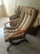 Rozkładana sofa i fotel
