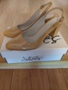 Czółenka złote/żółte/efekt połysku rozmiar 40