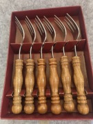 Widelczyki  6 szt. drewniane uchwyty do ciasta Vintage,  retro  Rostfrei