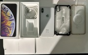 iPhone XS Max 256GB – biały/srebrny – b. ładny stan + nowe ogniwo + dodatki
