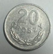 Moneta 20 groszy  1980 rok nie czyszczona 