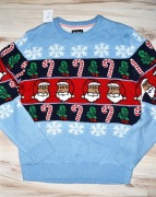 126* pole Nord Świąteczny sweter Mikołaje XL
