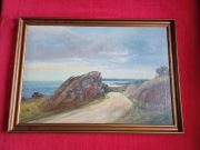 Stary obraz na płótnie  Leo Charles Moller 1899 - 1992  .