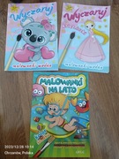 Malowanki wodne, zwykle z naklejkami 