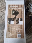 Projektor LED rzutnik z wymiennymi kształtami IP44 na ścianę, dom 