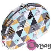 Szary organizer do Obag MOON LIGHT trójkąty turkus złoto czarny wkład OMAY